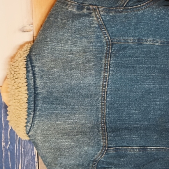 Vintage American Eagle Sherpa lined Jean Jacket M - Picture 7 of 8
